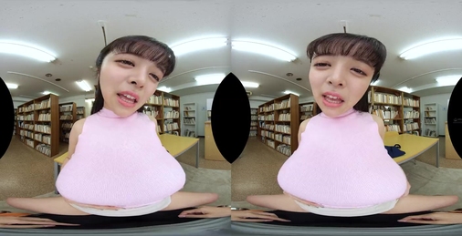 【VR】「声出しちゃゼッタイ駄目だからね？」美人司書のノーブラ誘惑が凄くて読書に集中できない… 乳まみれの至近距離ささやき中出し性交 のあさん（24） 